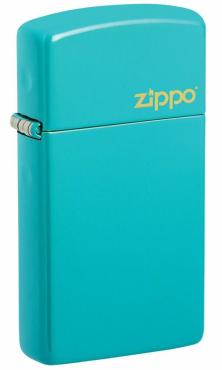 Brichetă Zippo Slim Turquoise Zippo Logo 49529ZL