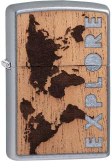 Brichetă Zippo Woodchuck Explore Earth Map 49171