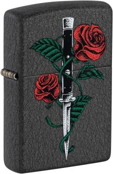 Brichetă Zippo Rose Dagger Tattoo Design 49778