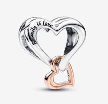 Şirag de mărgele Pandora Two-tone Openwork Infinity Heart 782642C00