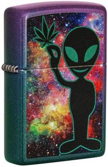 Brichetă Zippo Alien Cannabis Leaf Iridescent Design 49441
