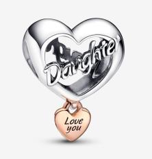 Şirag de mărgele Pandora Love You Daughter Heart 782327C00