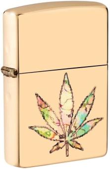Brichetă Zippo Leaf Cannabis Fusion Brass 49240