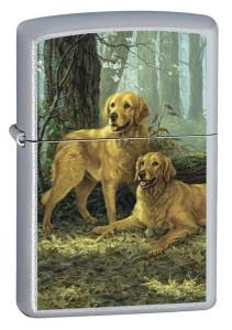 Brichetă Zippo LP - Two Golden Retrievers 20259