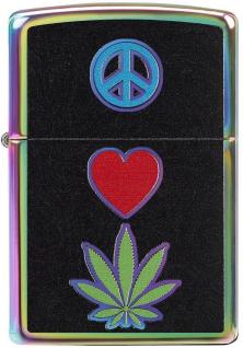 Brichetă Zippo 6345 Peace Love Leaf Cannabis
