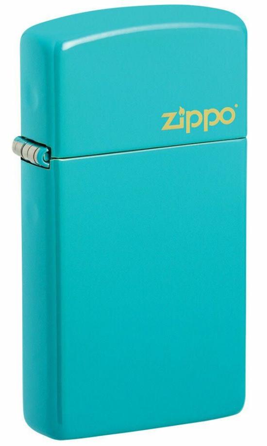 Brichetă Zippo Slim Turquoise Zippo Logo 49529ZL