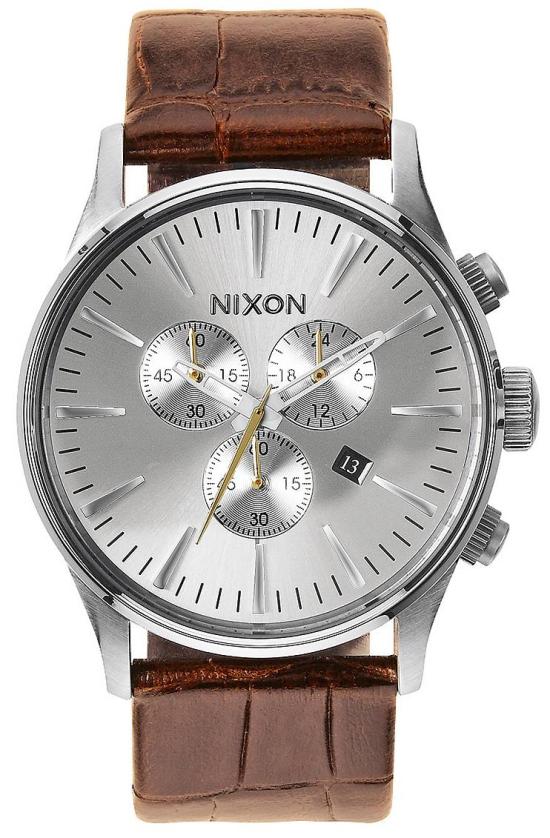 Ceas Nixon Sentry Chrono Leather Saddle Gator A405 1888