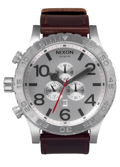 Ceas Nixon 51-30 Chrono Leather Silver A124 1113