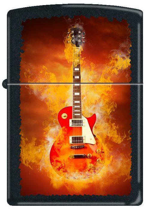 Brichetă Zippo Flaming Guitar 0232