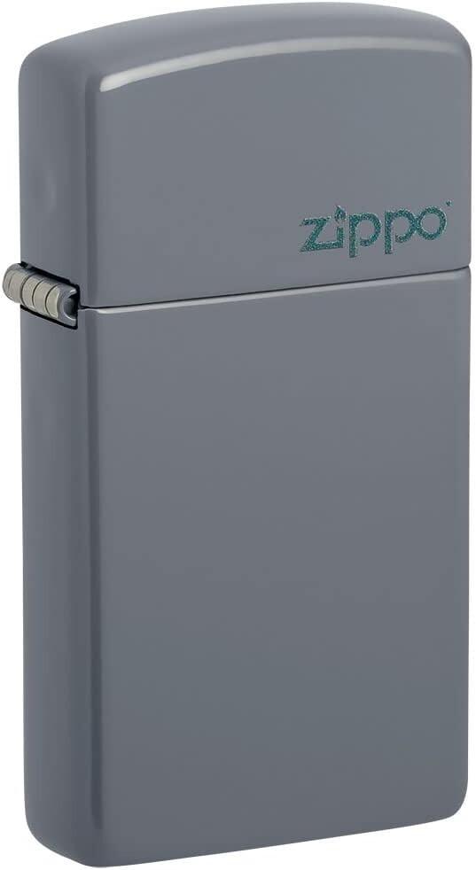Brichetă Zippo Slim Flat Grey Zippo Logo 49527ZL