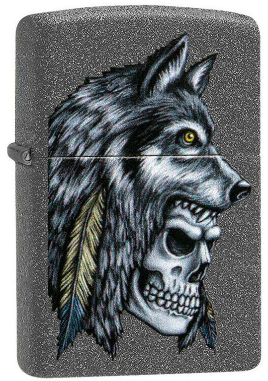 Brichetă Zippo Wolf Skull Feather 29863