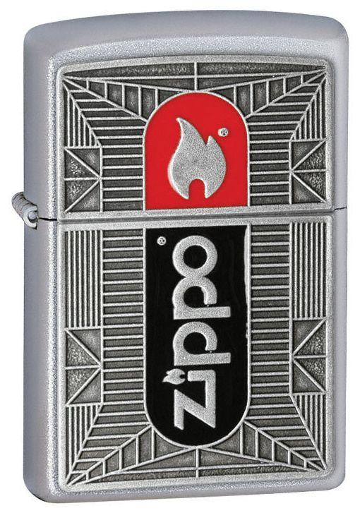 Brichetă Zippo Blk/Red Chrome Emblem 20283