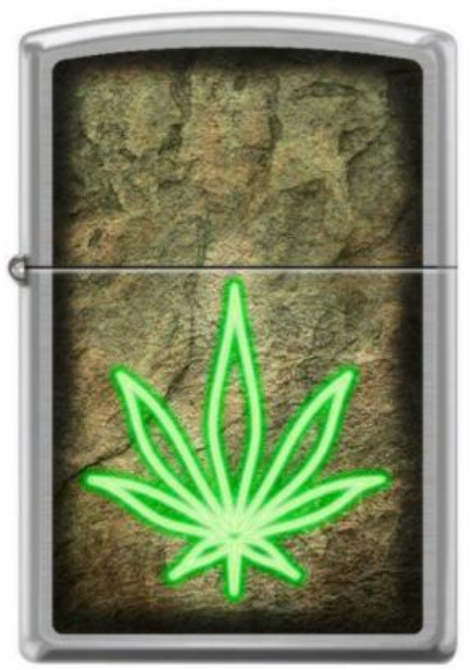 Brichetă Zippo Neon Cannabis Leaf 4341