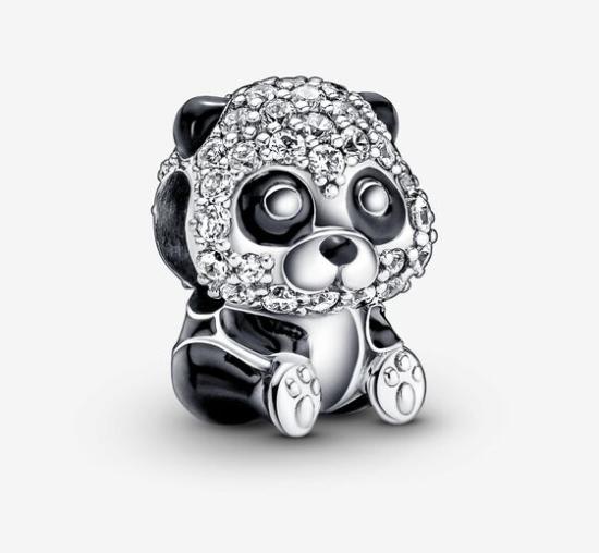 Şirag de mărgele Pandora Sparkling Cute Panda 790771C01