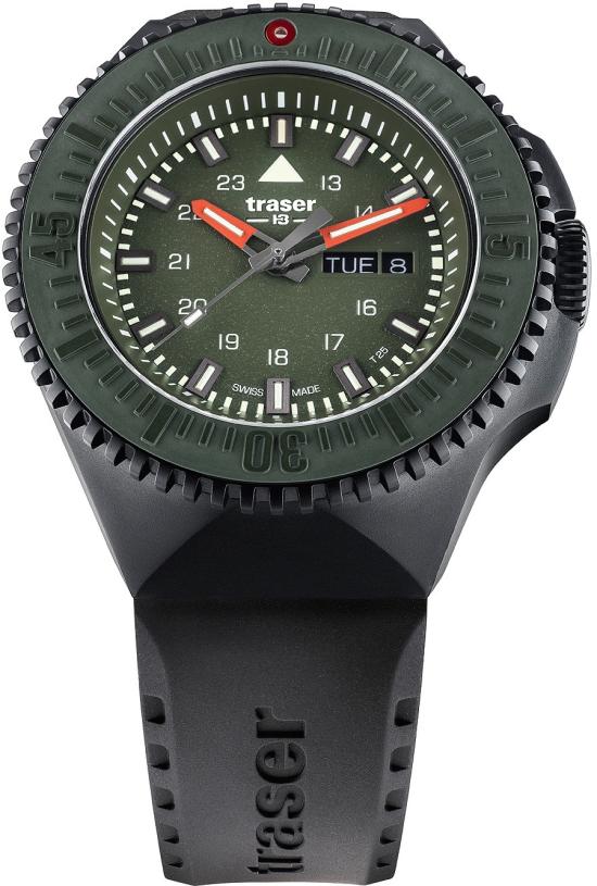 Ceas Traser P69 Black Stealth Green 109859