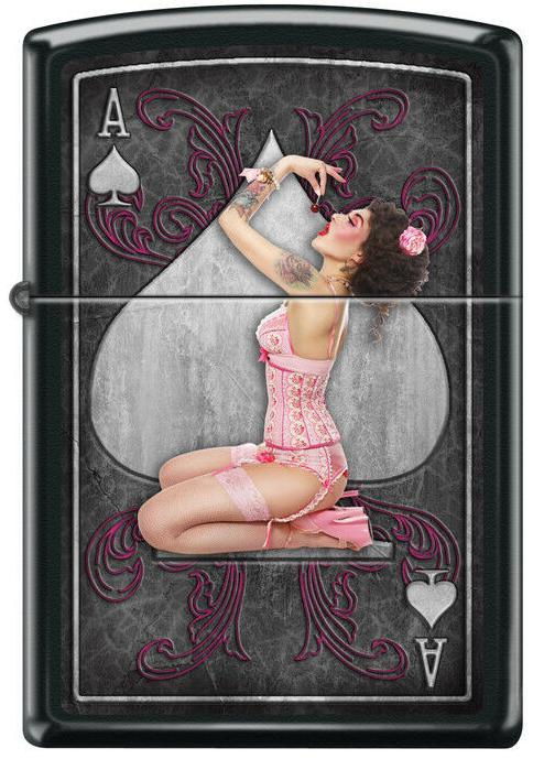 Brichetă Zippo Ace of Pink Pinup Girl 7949