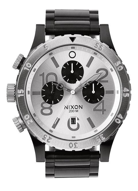 Ceas Nixon 48-20 Chrono Black/Silver A486 180