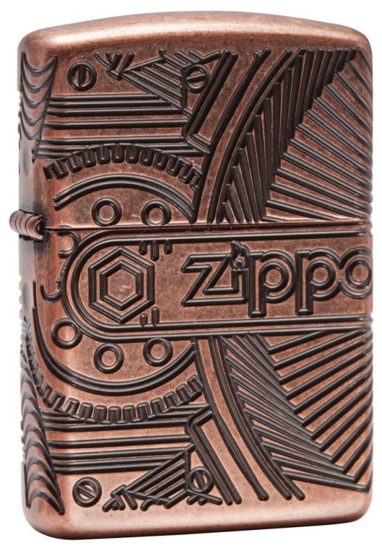 Brichetă Zippo 29523 Gear Antique Copper Armor